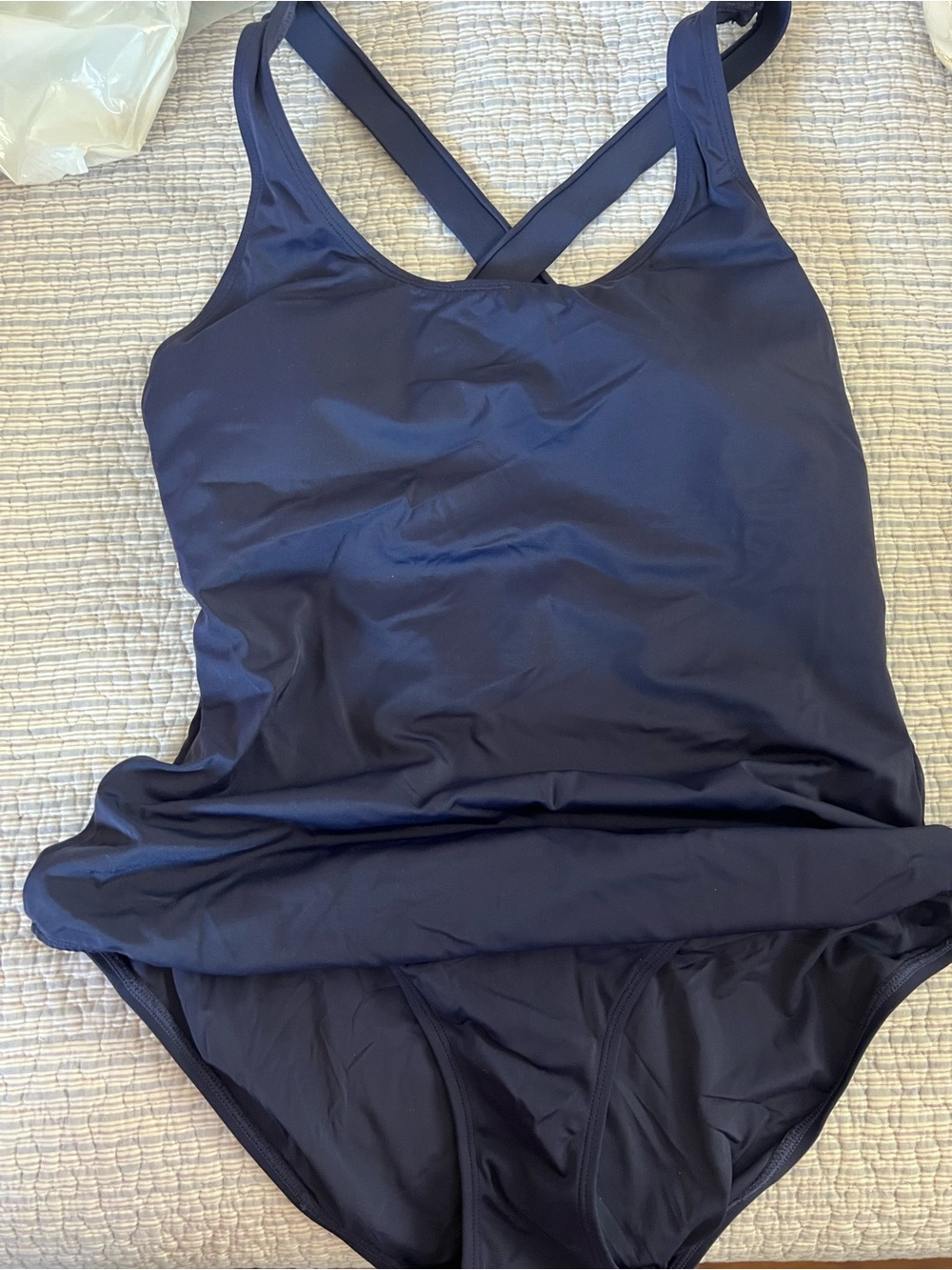 Andie Tulum Navy Crossback One-Piece Swimsuit
